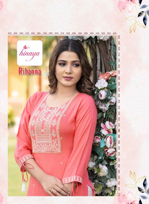 Hinaya Rihanna Vol 6 Regular Wear Kurti With Bottom Collection